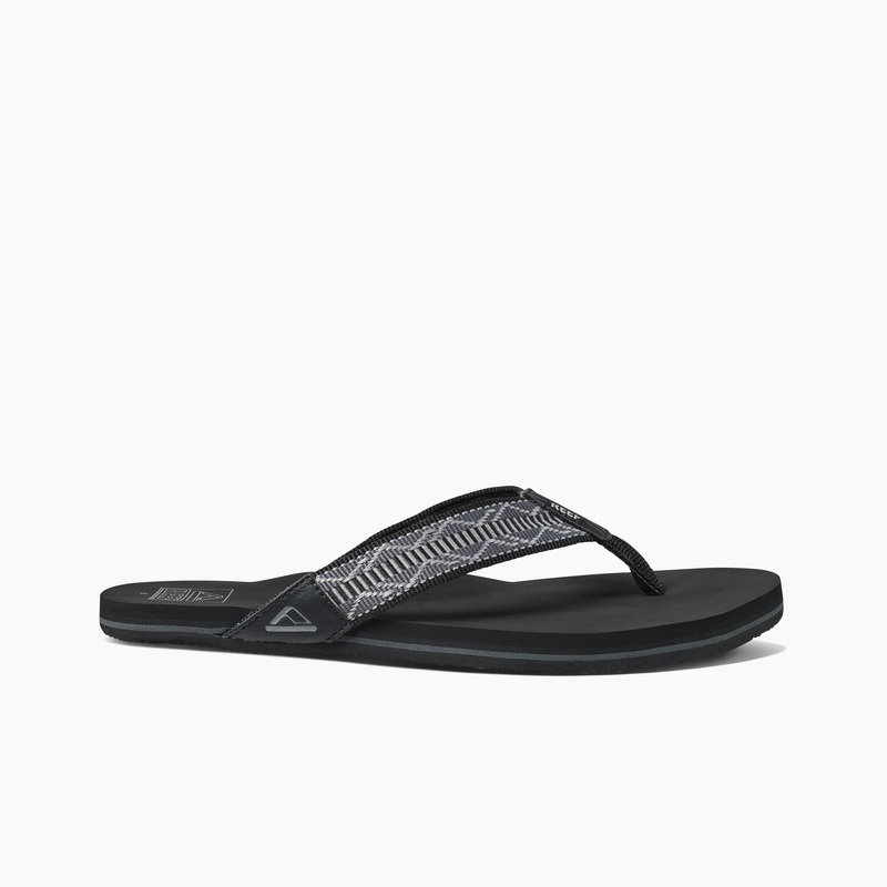 Men's Reef Newport Woven Flip Flops Grey | V6LnI4mCDOB