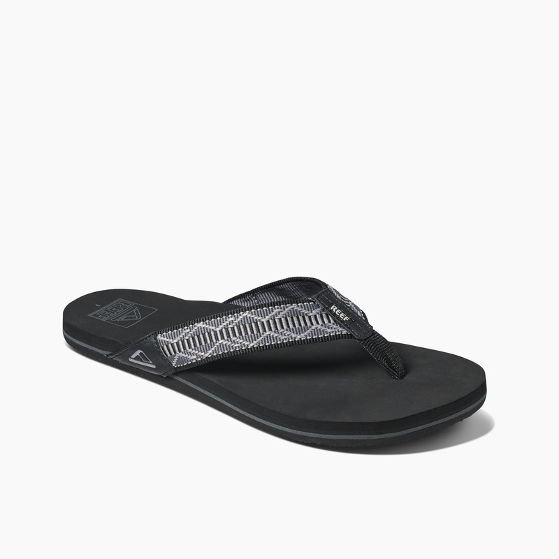 Men's Reef Newport Woven Flip Flops Grey | V6LnI4mCDOB