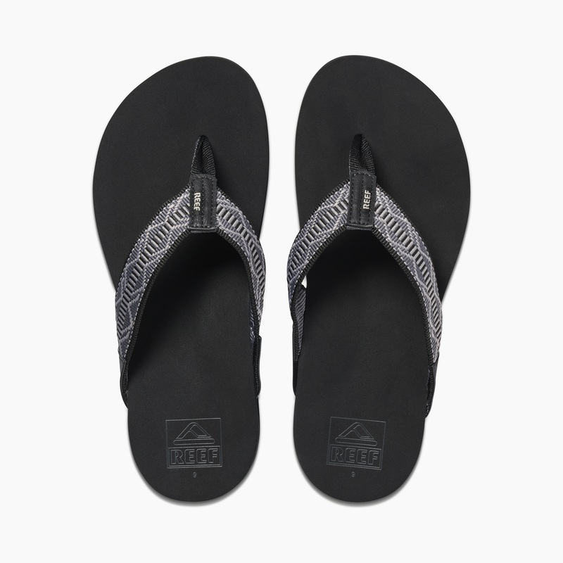 Men\'s Reef Newport Woven Flip Flops Grey | V6LnI4mCDOB