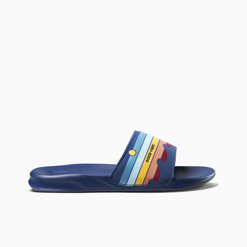 Men's Reef One + Lig Slides Multicolor | eafLwxqgb6b