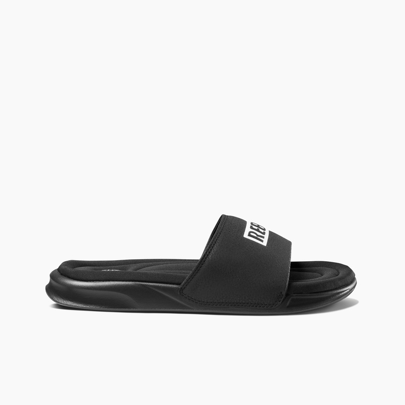 Men's Reef One Puff Slides Black | UJF3eEzEwaT