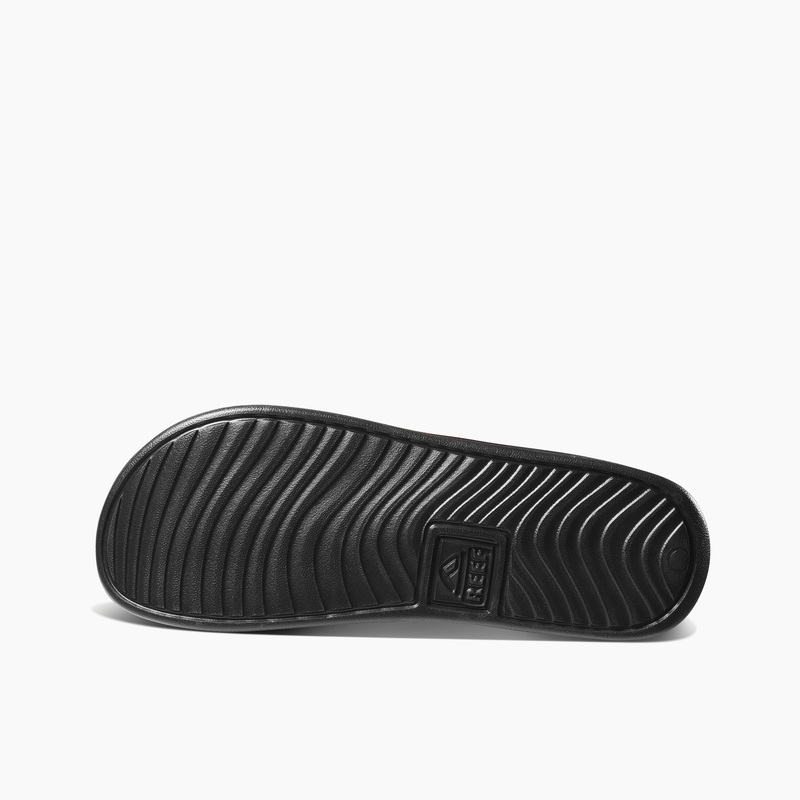 Men's Reef One Puff Slides Black | UJF3eEzEwaT