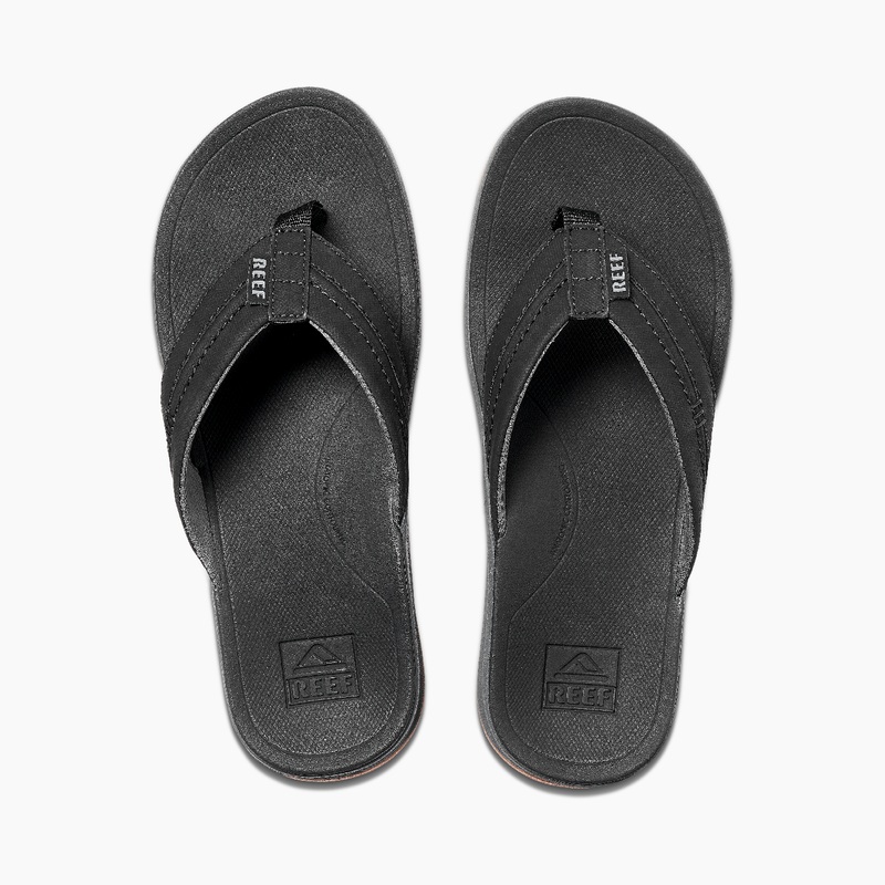 Men's Reef Ortho-coast Flip Flops Black | 75JB3iIEEVj