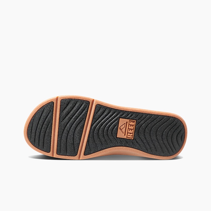 Men's Reef Ortho-coast Flip Flops Black | 75JB3iIEEVj