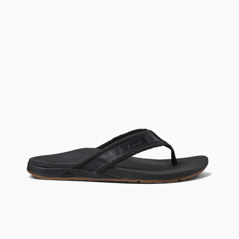 Men's Reef Ortho-spring Woven Flip Flops Black | 643zBnM6hfy