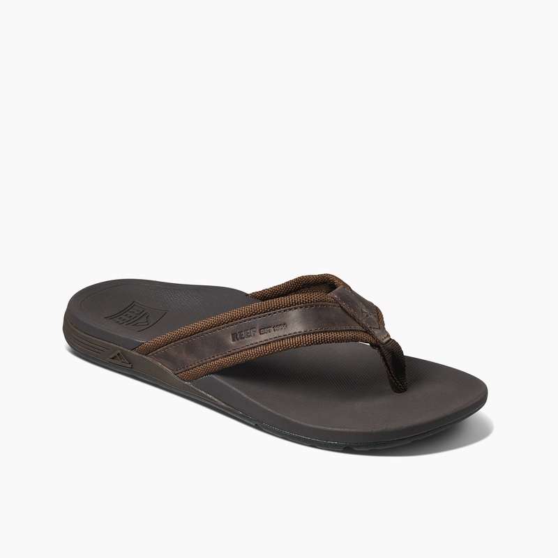 Men's Reef Ortho-spring Woven Flip Flops Brown | VB1mSJWjtpq