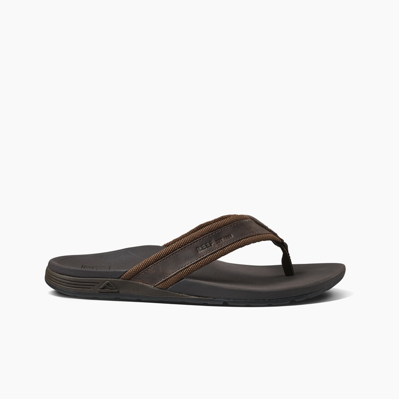 Men's Reef Ortho-spring Woven Flip Flops Brown | VB1mSJWjtpq