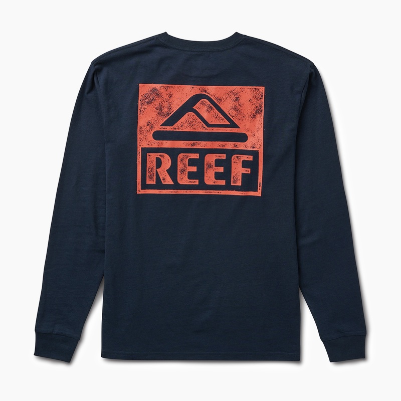 Men's Reef Pool Float T Shirts Navy | 50SFwGu4lsE