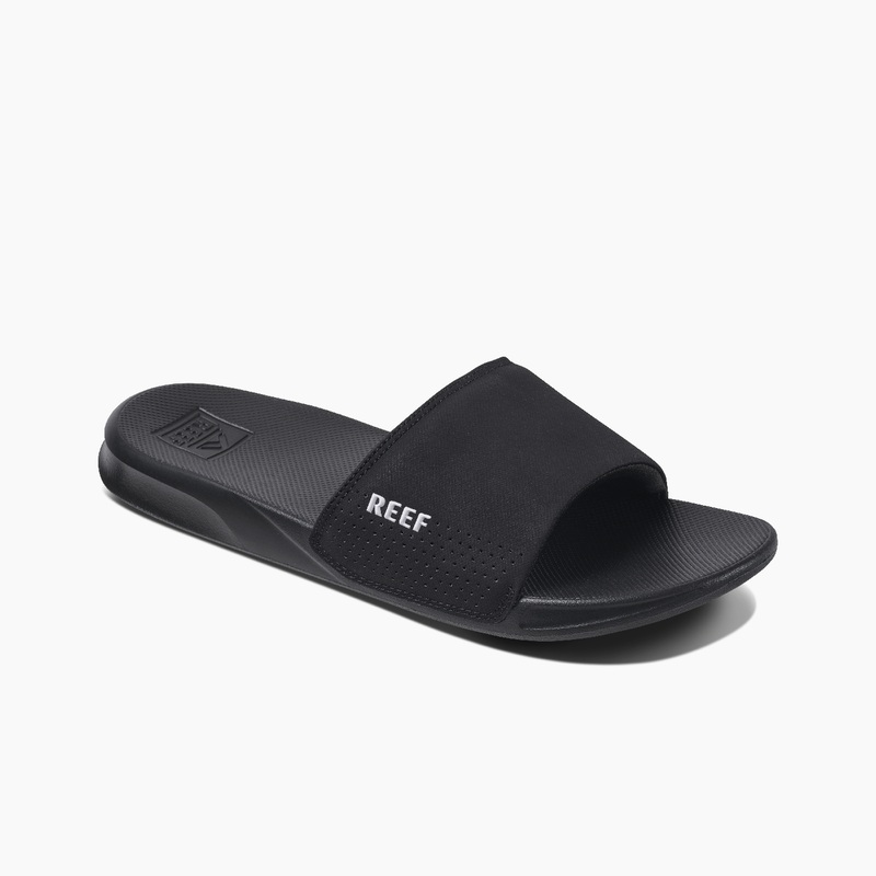 Men's Reef Reef One Slides Black | NtnYpR6cylg