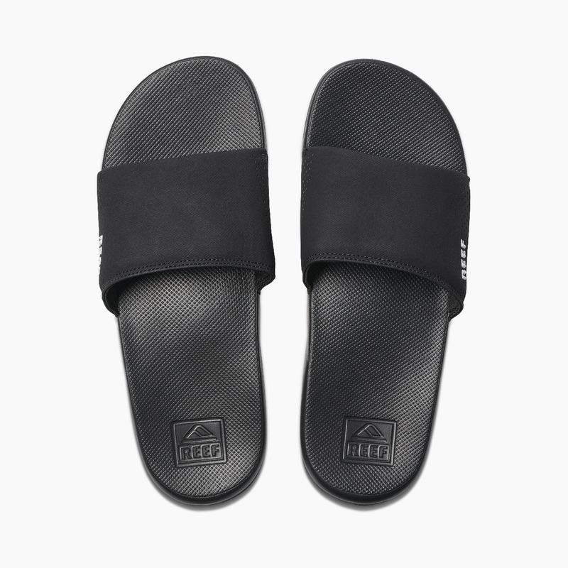 Men\'s Reef Reef One Slides Black | NtnYpR6cylg