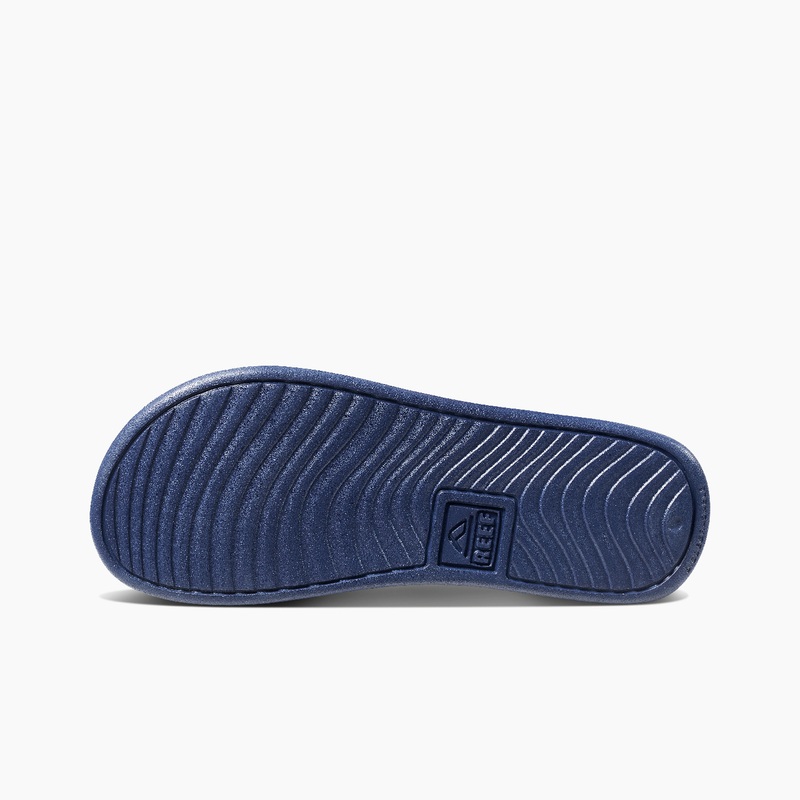 Men's Reef Reef One Slides Navy / White | nRf3xjyLc7e