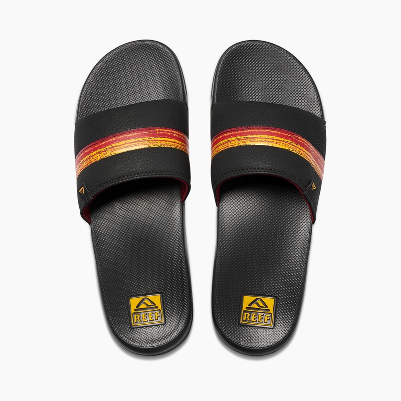 Men\'s Reef Reef One Slides Stripes | S7kI3yQfxrL