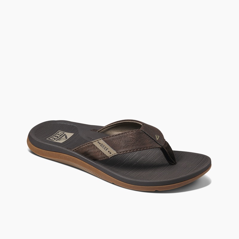 Men's Reef Santa Ana Flip Flops Brown | igdFAgbCLaI