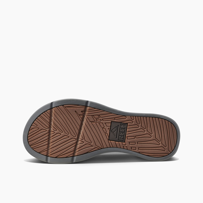 Men's Reef Santa Ana Flip Flops Grey / Brown | xUGKtefcc4W