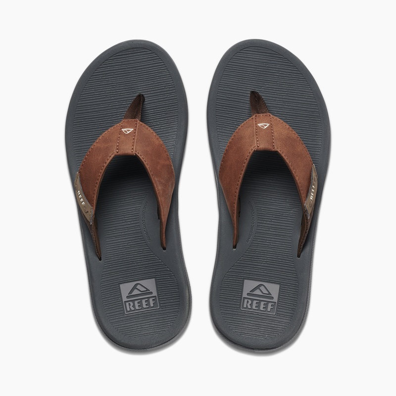 Men\'s Reef Santa Ana Flip Flops Grey / Brown | xUGKtefcc4W