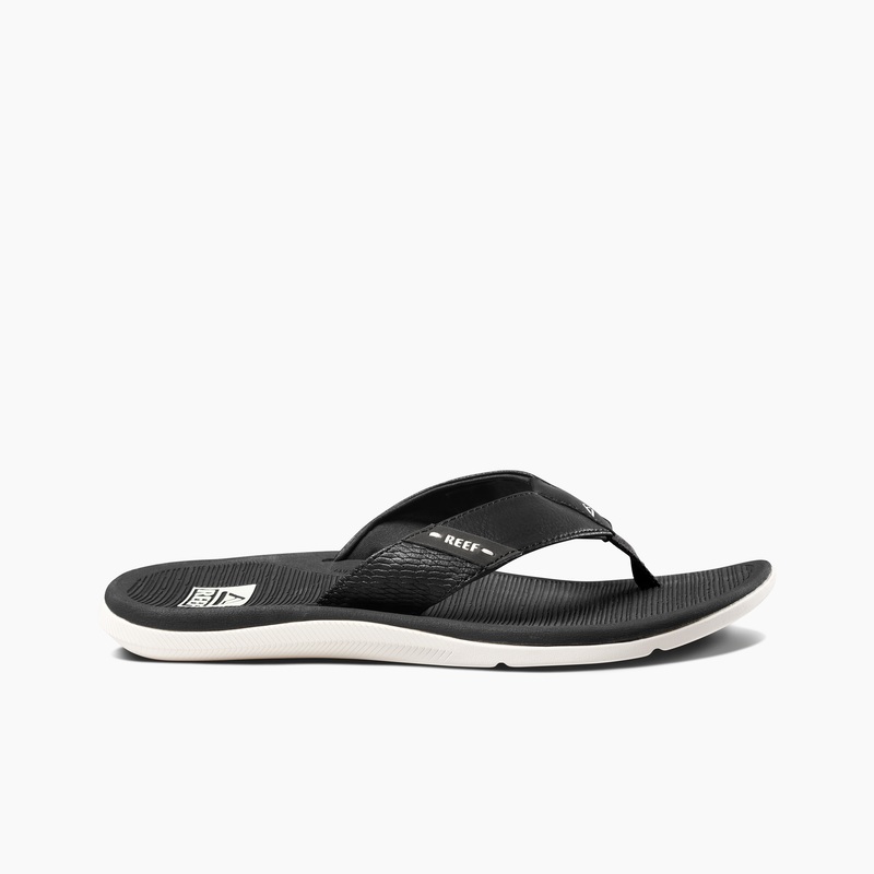 Men's Reef Santa Ana Flip Flops Grey / White | sneY6FGgrUD