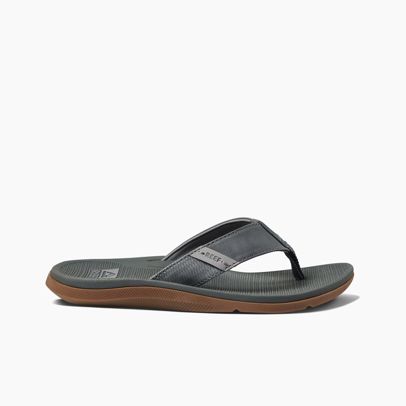 Men's Reef Santa Ana Flip Flops Grey | vsQuFCUsvCU