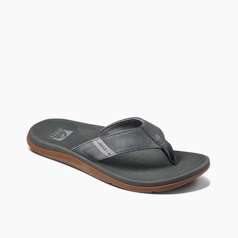 Men's Reef Santa Ana Flip Flops Grey | vsQuFCUsvCU