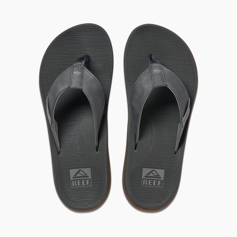 Men\'s Reef Santa Ana Flip Flops Grey | vsQuFCUsvCU