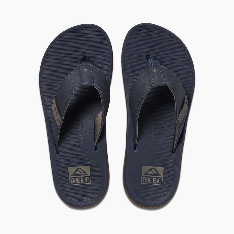 Men\'s Reef Santa Ana Flip Flops Navy | bjfwpXirWKO