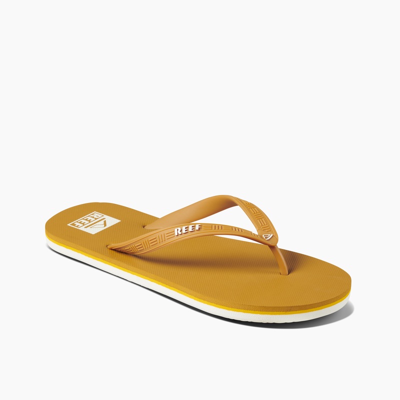 Men's Reef Seaside Flip Flops Mustard | nPE6995wul4