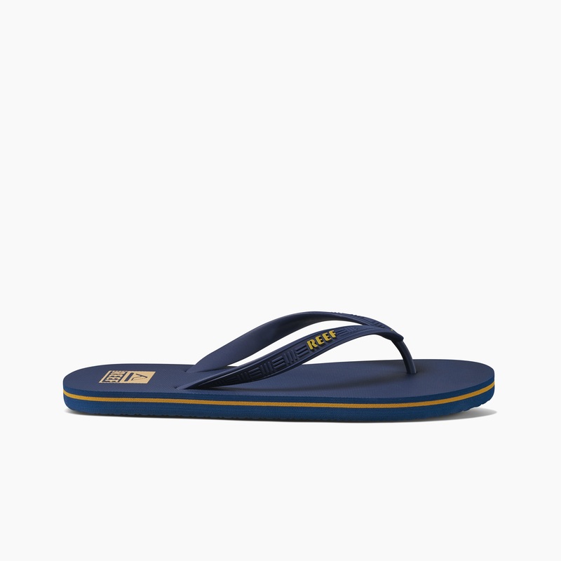 Men's Reef Seaside Flip Flops Navy | 41yhxDTNLOM