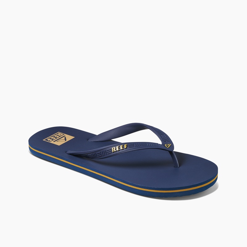 Men's Reef Seaside Flip Flops Navy | 41yhxDTNLOM