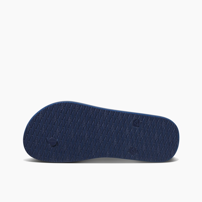 Men's Reef Seaside Flip Flops Navy | 41yhxDTNLOM