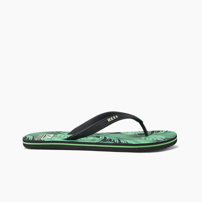 Men's Reef Seaside Prints Flip Flops Green | 04359OHdOH2