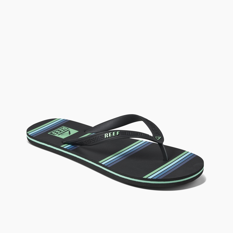 Men's Reef Seaside Prints Flip Flops Light Turquoise Green | mr7alUaabrQ