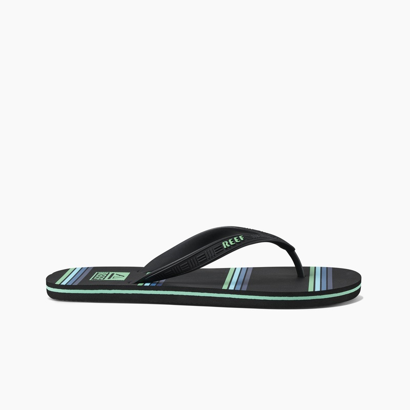 Men's Reef Seaside Prints Flip Flops Light Turquoise Green | mr7alUaabrQ