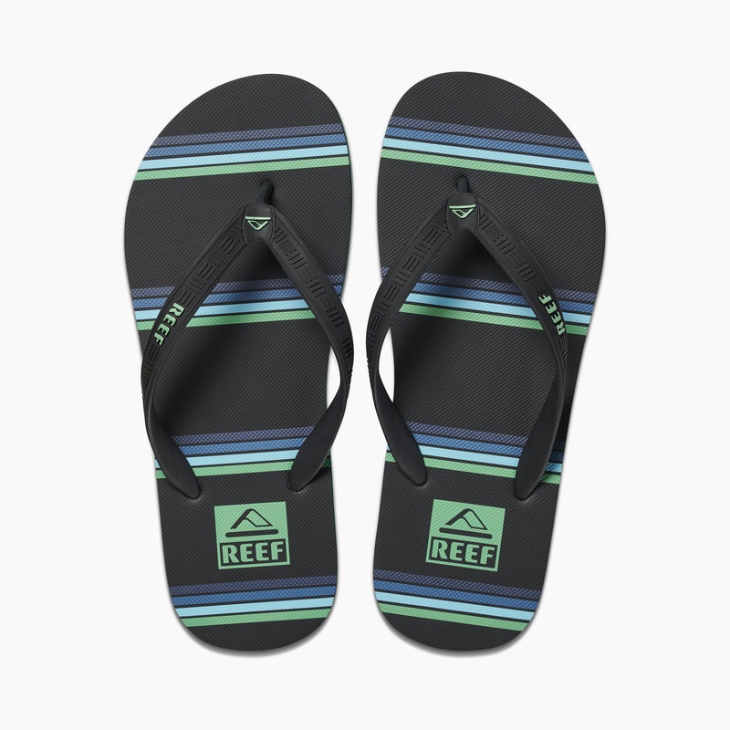 Men\'s Reef Seaside Prints Flip Flops Light Turquoise Green | mr7alUaabrQ