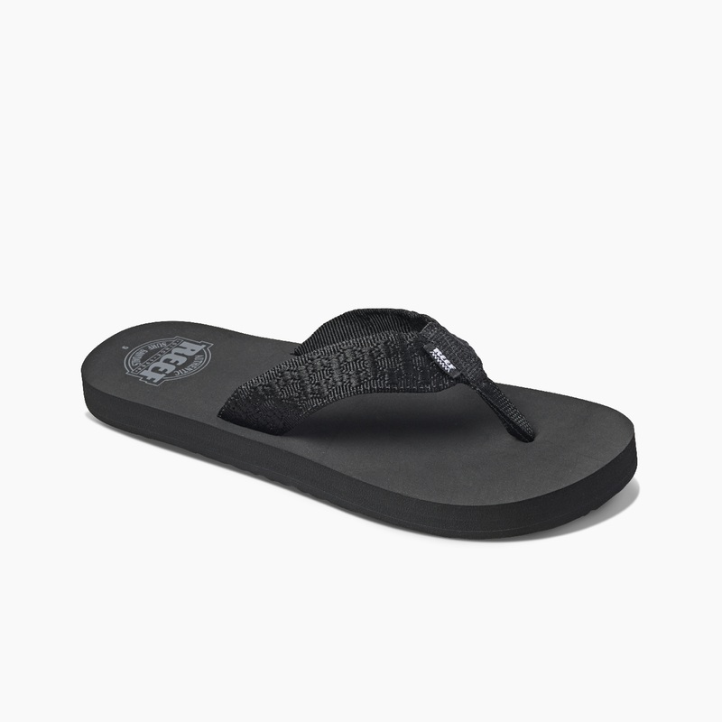 Men's Reef Smoothy Flip Flops Black | 5JVGUI9ePnS