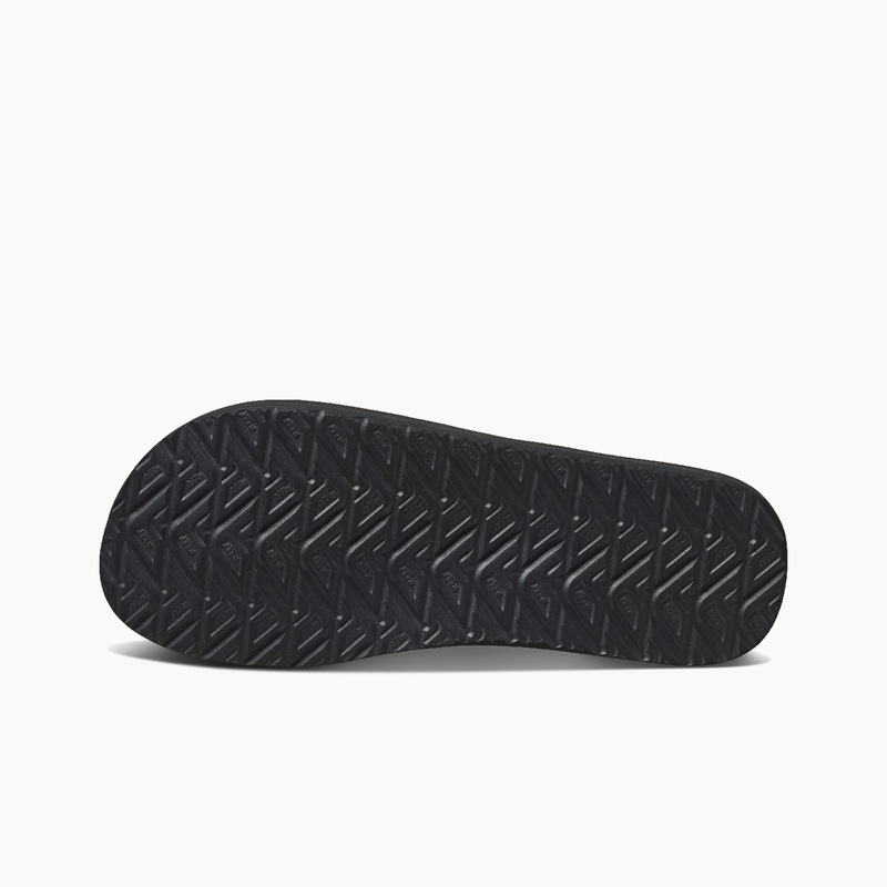 Men's Reef Smoothy Flip Flops Black | 5JVGUI9ePnS