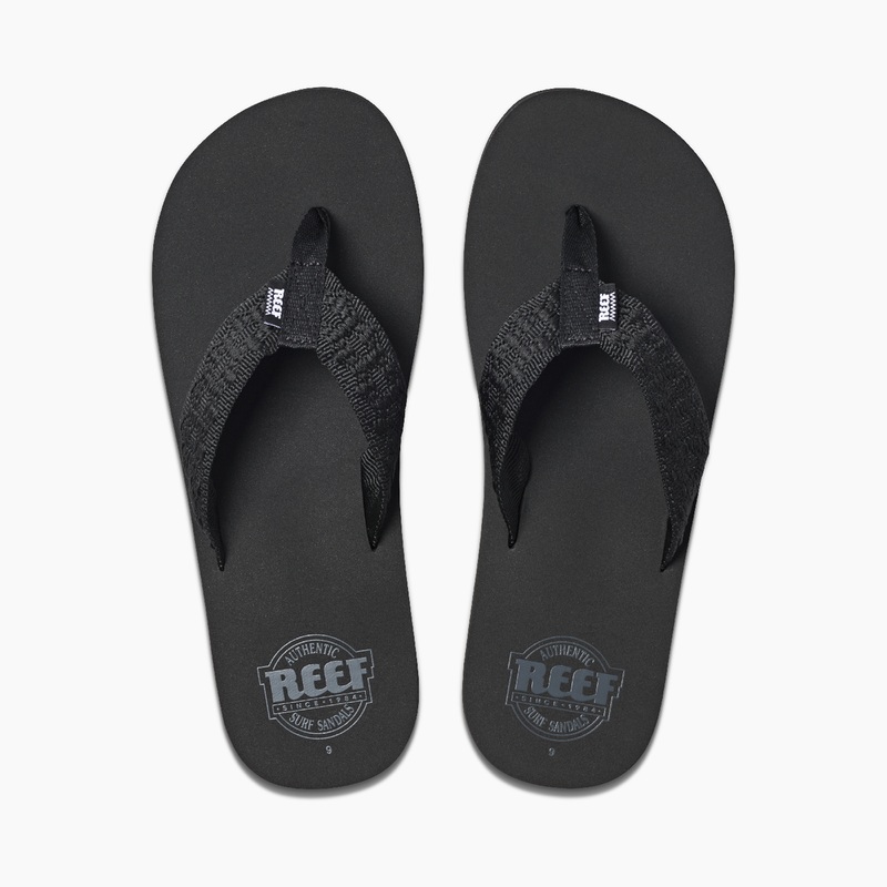 Men\'s Reef Smoothy Flip Flops Black | 5JVGUI9ePnS