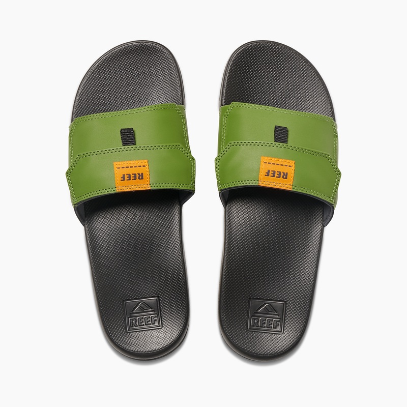 Men's Reef Stash™ Slides Black / Green | qYpcFKi6KFE