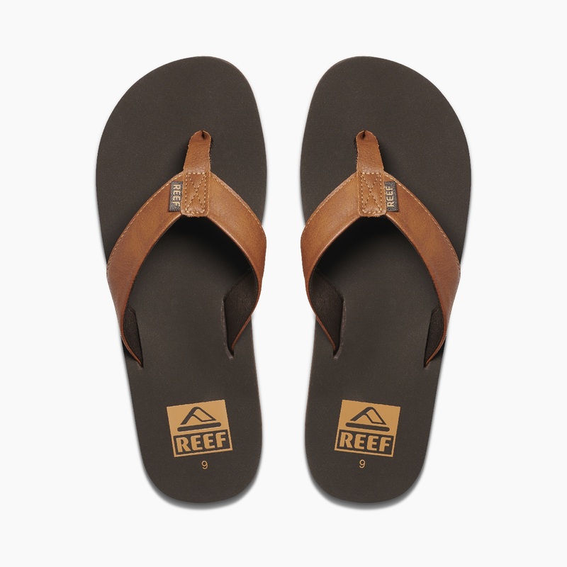 Men\'s Reef Twinpin Flip Flops Brown | 5l8dFxgqppN