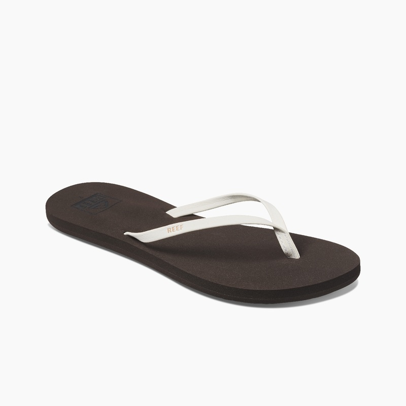 Women's Reef Bliss Nights Flip Flops Brown / White | 4oWlQOiTVfz