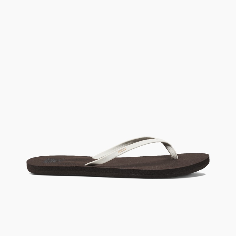 Women's Reef Bliss Nights Flip Flops Brown / White | 4oWlQOiTVfz