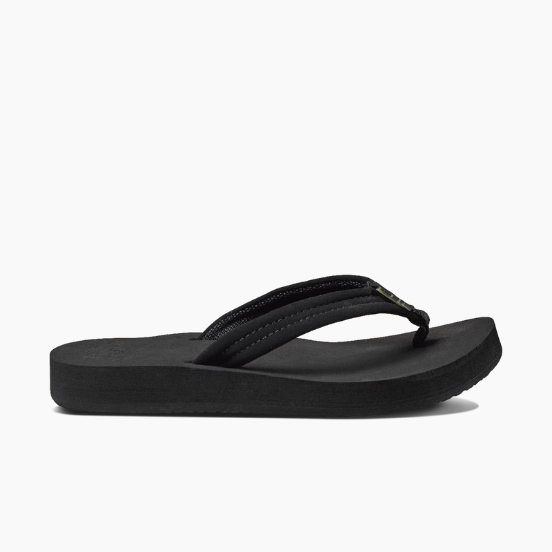 Women's Reef Cushion Breeze Flip Flops Black / Black | eOSr8GyYWzV