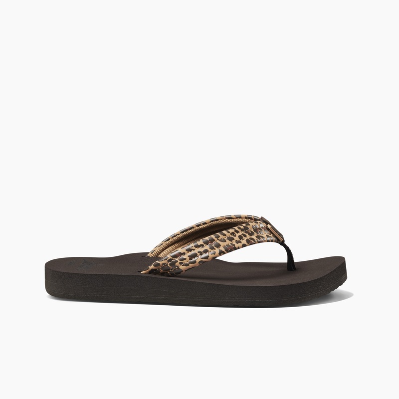 Women's Reef Cushion Breeze Flip Flops Leopard | KDpJ9F8mFYY