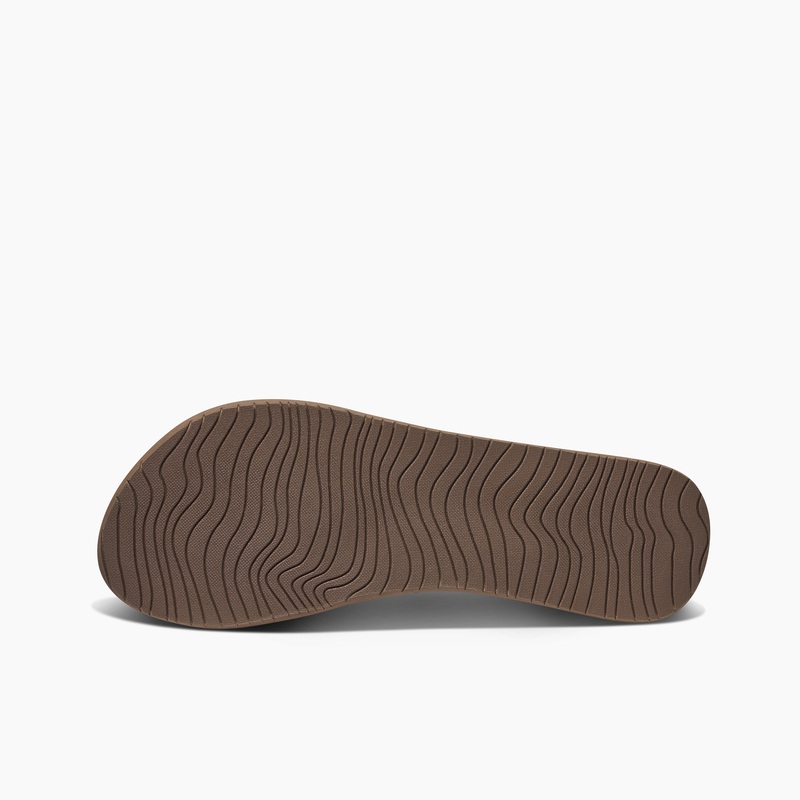 Women's Reef Cushion Celine Flip Flops Black / Brown | OYbYf3z42Sq