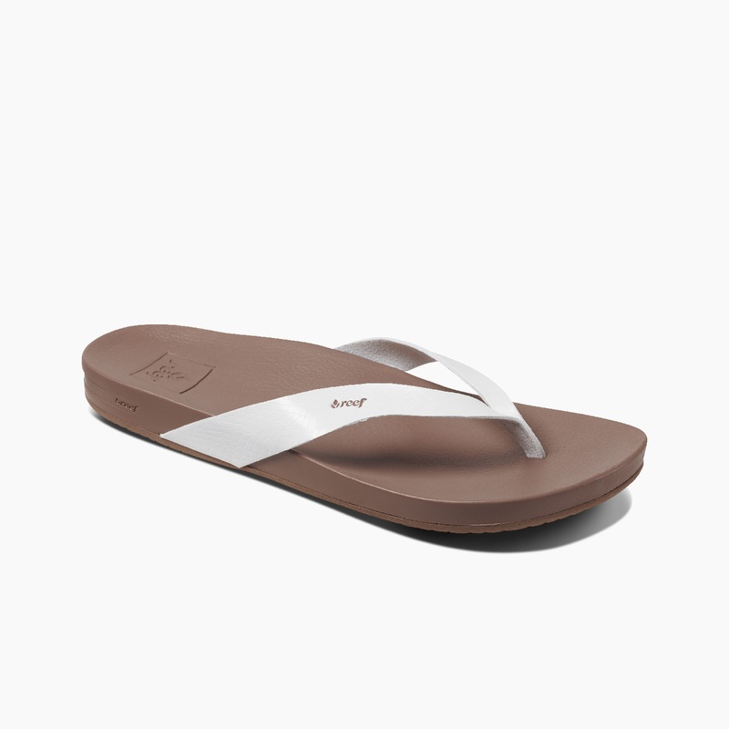 Women's Reef Cushion Court Flip Flops Brown | CujDeR5PRcx