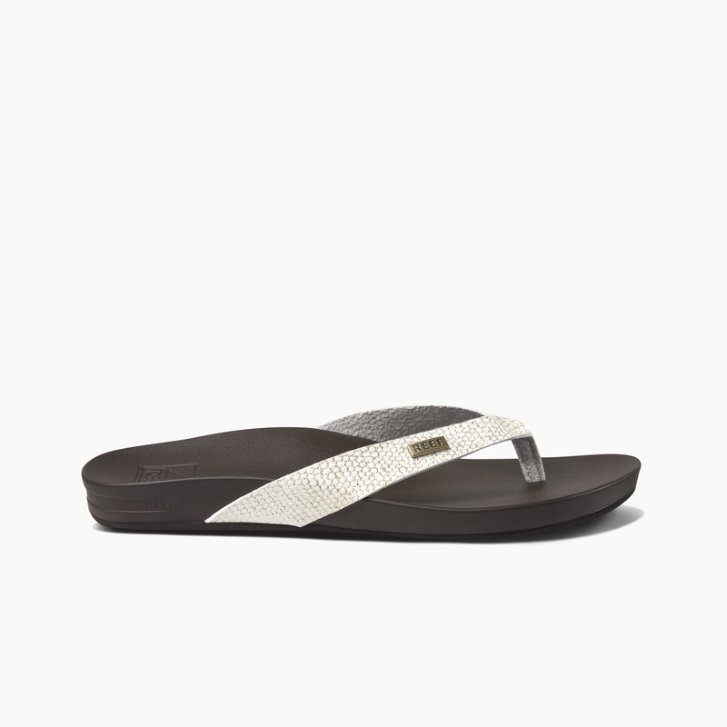 Women's Reef Cushion Court Flip Flops Brown | clUMIIQcTIG