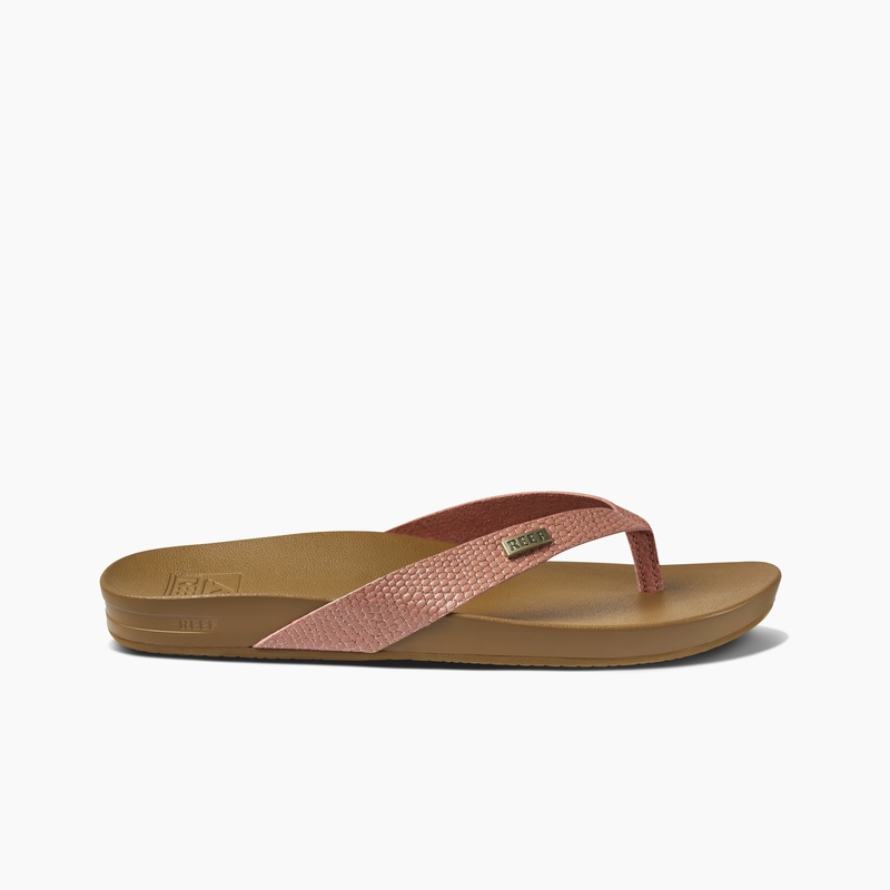 Women's Reef Cushion Court Flip Flops Rose | LLvIKx11eC2