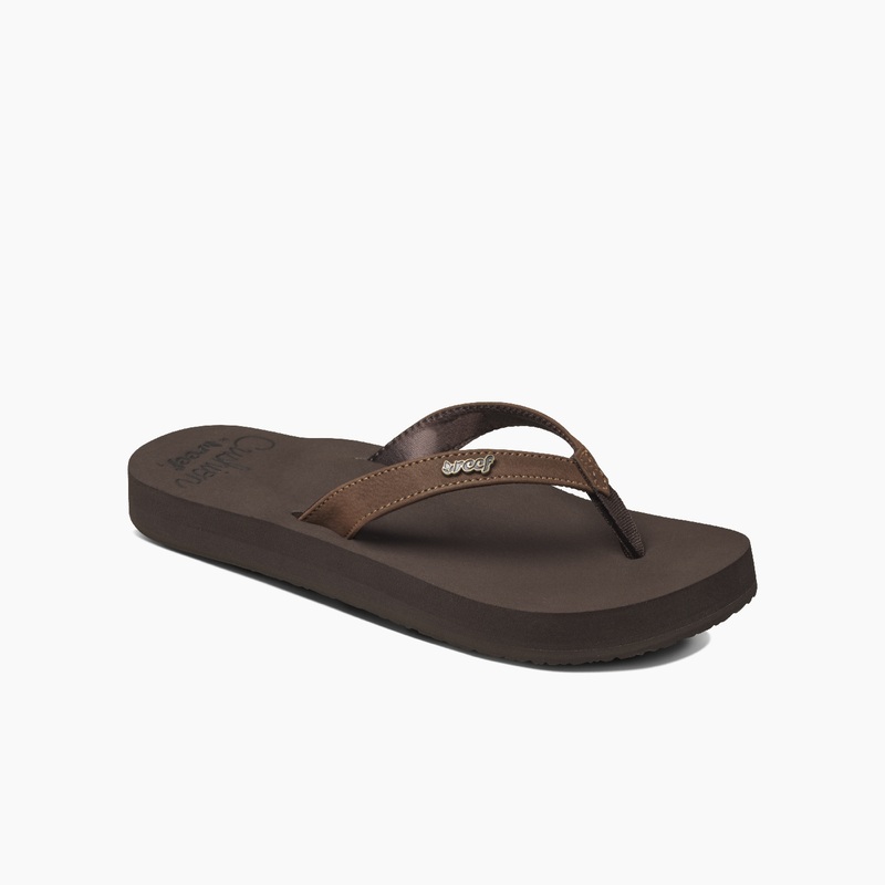 Women's Reef Cushion Luna Flip Flops Brown | D9T3qWr7iQd