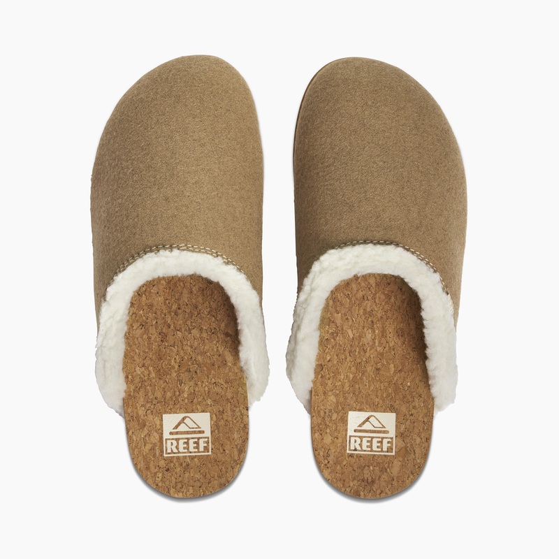 Women's Reef Cushion Sage Cozy Slippers Brown | 8y3PrlDs7co