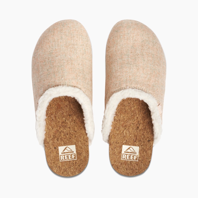 Women's Reef Cushion Sage Cozy Slippers Pink | 9bBOfqrQKYv