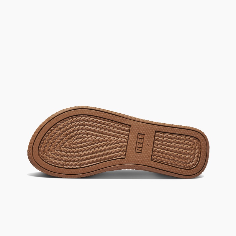 Women's Reef Cushion Sol Flip Flops Beige | KFDabCFToVl