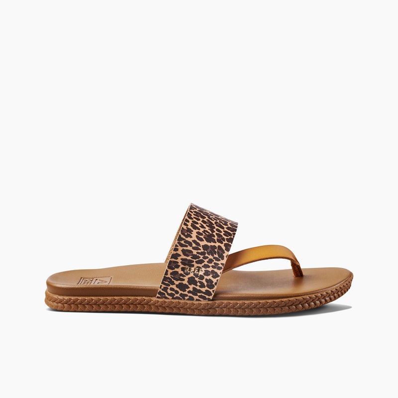 Women's Reef Cushion Sol Flip Flops Leopard | ti0XNqEVqMK